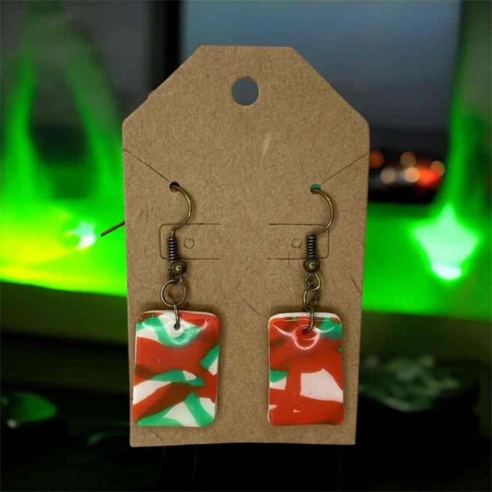 Handmade Abstract Earrings - Picture 5 of 5